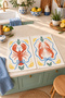 Seaside Ribbon Lobster Lemon Blue With Bow Detail, Digitally Printed 2-Piece Kitchen Towel Set, 35x55 cm - 5