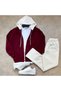 Men's 3-Ply Brushed Inside Hooded Sweatshirt and Straight Leg Sweatpants Set – Two-Tone Hood Detail with Zip Detail - 2