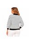 Women's Striped Polo Collar Knit Sweater - 5