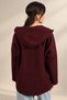 Women's Hooded, Front Zippered, Pouch-Pocketed Cardigan - 4