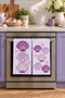 Lilac Shells Seashell Lilac Striped Pattern Digitally Printed 2-Piece Kitchen Towel Set, 35x55 cm - 2