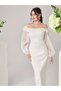Rochie maxi, alb - 5