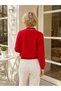 Women's Polo Collar Contrast-Piped Button-Front Corspan Knit Sweater 12510.Crs - 5