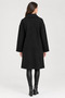 100% Cotton Black Women's Tunic Dress with Zip Detail - 2