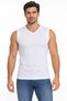 Men's White Modal Sleeveless V-Neck Tank Top