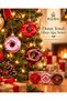 Set of 3 Donut-Shaped Christmas Tree Ornaments – 3 Decorative Christmas Ornaments in Bright Colors (Red, Pink, Brown) - 2