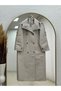 Ahuser Back-Closure Tie-Detail Trench Coat - ZŞ7322 Stone - 2
