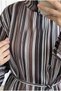 Women's scuba fabric turtleneck mock neck checkered belted modest tunic, 67 cm - 2