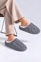 Women's Gray Comfortable Soft Plush House Slippers - 3