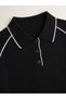 Women's Polo Collar Contrast-Piped Button-Front Corspan Knit Sweater 12510.Crs - 2