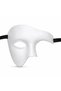 White Half-Face Men's Mask – Phantom Party & Ball Mask CCELDR02 - 2