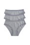 Cotton Lace Detailed Panties 3-Piece Gray - 3