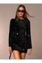 Rochie mini, negru - 7