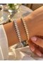 Zircon Shuttlecock-Stone Steel Bracelet with Lift Mechanism—Tarnish-Resistant Gold Plating with Rhodium Protection - 3