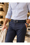 100% Genuine Navy Blue Leather Men's Sport Belt – Stylish and Modern Design - 3