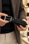 100% Genuine Leather Black Men's Sports Belt – Stylish and Modern Design - 5