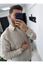 Men's Oversized Cotton Shirt with Built-In Stripes - 2