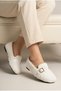 Women's Belt Detail, Lambswool, Soft Sole, Indoor and Outdoor Ballet Flats - 2