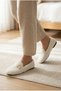 Women's Belt Detail, Lambswool, Soft Sole, Indoor and Outdoor Ballet Flats - 5