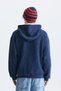 Textured Hooded Sweatshirt with Zipper - 5