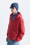 Textured Hooded Sweatshirt with Zipper - 4