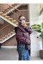 Leather Jacket with a Mock Neck and Shawl Detail - 5