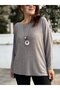 Italian Round-Neck Basket-Weave Textured Knit in Taupe Color