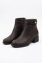 Kolena yan stone buckle women's heeled boots, coffee emerald. - 7