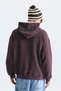 Textured Hooded Sweatshirt with Zipper - 5