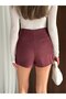 Suede Asymmetrical Slit-Detail Skort - 3
