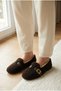 Women's Belt Detail, Lambswool, Soft Sole, Indoor and Outdoor Ballet Flats - 5