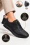 Women's Mother Genuine Leather, Rubber, Non-Slip Sole, Winter, Fully Orthopedic Sole, Rubber, Lace-Up