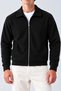 Men's Black Cardigan with a Polo Collar and Zipper - 6
