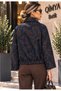 EGZOTİK ASORTİK Women's Velvet Flock-Printed Lined Stylish COAT - 4
