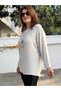 Italian Round-Neck Basket-Weave Textured Knit Stone - 2