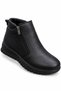 Mom's Genuine Leather, Rubber Sole, Double-Zip Women's Heat-Retaining Mom Boots, Water-Resistant - 2