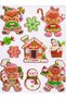New Year's Glass and Window Decoration: Gingerbread Sticker, 27.5 x 23 cm - 2
