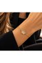 Gold-Colored Women's Bracelet with a Cube Chain, Zircon Stone Accents, and a Sliding Clasp - 2