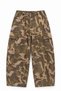 Khaki Camouflage Print Carrot-Leg Pants - 2
