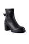 1625 Genuine Leather Daily Women's Boots-Black - 2