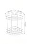 Luxury Thermoplastic-Coated, 2-Layer Lamé Bathroom Corner Shower Enclosure Interior Shampoo Holder with Hanging Corner Shelf - 4