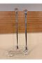 PAPER TOWEL HOLDER, CRYSTAL AND BRASS, SILVER-COLORED, HEIGHT 32 CM, DIAMETER 15 CM