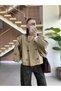 VELVET-COLLARED CAPE TRENCH COAT