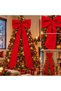 Large Long-Tailed Red New Year's Bow Detail—Christmas Tree, Door, and Display Case Decoration—120 cm - 2