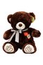 Plush Toy Bear, Sitting with a Bow, 46 CM (Assorted Colors, 1 Piece)
