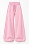 Women's Waist-Tied, Star-Printed, Baggy-Leg, Adjustable-Hem Winter Sweatpants - 2