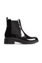 Women's Black Patent Leather Ankle Boots with Elastic, Short Heel, and Non-Slip Sole, Winter Boots, Tr01Mk06A. - 2