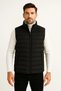 Men's Inflatable Zippered Water Repellent Quilted Lined Vest with Pockets - Black - 5