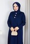 Women's Skirt with Ruffles and Net Pattern, Mercerized Knitwear Dress - 2