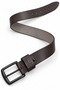 Men's Dark Brown 3.5 cm Metal Buckle Jeans and Fabric Trouser Belt - 5